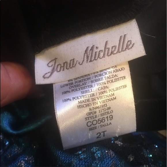 JONA MICHELLE Blue & Black Long Sleeve Fancy Dress 2T - Picture 3 of 3